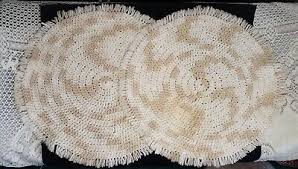 Set of 2 Handmade Knit 16" Round Placemats or Doily with ...