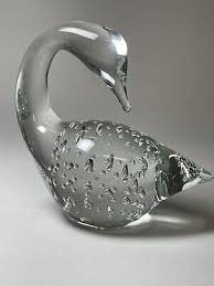 Crystal Animal Figurines with Controlled Bubble Lot - Frog Pig & Swan | eBay