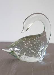 Vintage Art Glass Swans - Various Makers - Etsy