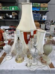 Sold at Auction: Assorted vintage table lamps, incl Onyx ...