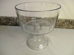 Clear Glass Bowl, 10-1/2" Tall, Footed, Wedding / Fruit ...