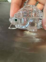 Pair of Lenox Crystal glass Turtle Salt & Pepper Shakers- green eyes | eBay Australia