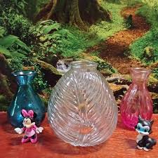 5" Clear Embossed Glass Bud Flower Vases / H = 5 Inches - Etsy