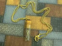 Antique Watchmaker's Vial Charm Necklace for Steampunk Aficionados. True Antique Glass Vial Corked & Filled With Vintage Watch Hands. - Etsy