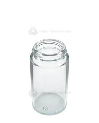 38mm Wide Mouth Straight Clear 2oz Glass Jar 180/Box