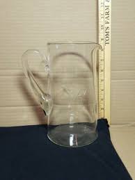Vintage Fostoria Etched Starburst Glass Pitcher 8" Tapered MCM | eBay