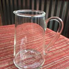 Unbranded Clear Art Glass Bowl and Sauce Pitcher With Cobalt Rim - Etsy