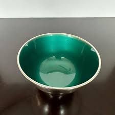 Vintage Towle Silversmiths Silver Bowl Green Ceramic EP 5001 - Etsy