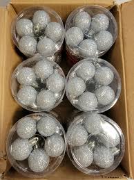 6-Pack 25 Count Christmas Ornament Set Retro Gold Silver ...