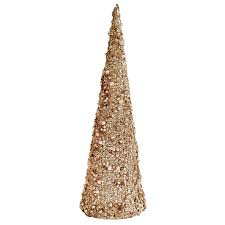 Golden Glimmer Sequin Christmas Tree – House Queiroz