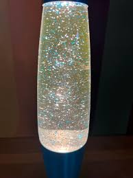 Lava Lamp Funky Groovy Silver Sparkles Blue Lamp Light Blast ...