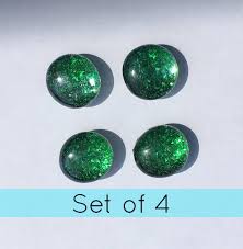Emerald Green Sparkle Magnets - Green Glitter Magnets ...