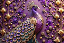 A purple bird with purple feathers and a purple bird with ...