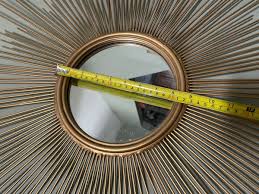 HUGE GOLD METAL SUNBURST STARBURST MIRROR WALL ART 38” | eBay