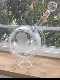 Wine Enthusiast Etched World Globe Spirits Decanter Bottle 35oz 8.5" x. 6.5" | eBay