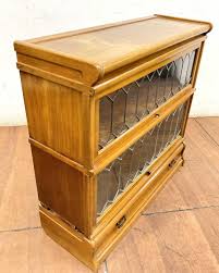 Sold at Auction: (4pc) Vintage Leaded Glass Barrister Bookcase