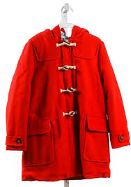 MINI BODEN RED WOOL WINTER COAT