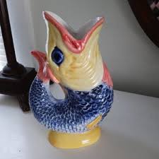 Ceramic Fish Pitcher Made in Portugal - Etsy