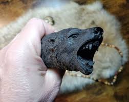 SOLD SOLD RARE Red Ribbon Obsidian Flint Knapped Indian Wolf Primitive Skinning Knife Shaman Wiccan Athame Ancient Ceremonial Brother Bear - Etsy