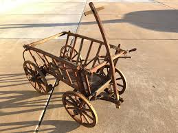 Lot - Antique Primitive Goat Cart Hay Wagon