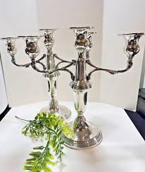 Muech-Carey Sterling Silver Pair of Candelabra Weighted ...
