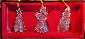 VTG 2-1/2” Gorham Germany Lead Crystal Christmas Ornaments ...