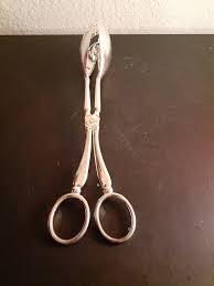 1960s Silverplated Salad Serving Tongs | Chairish
