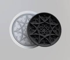 Gothic Style Coaster Mold: Platinum Silicone Epoxy Resin ...