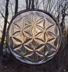 Slumped Seed of Life glass circle / Heather Kelly Design
