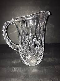 Vintage Lenox 8-1/2" Hand Cut Lead Crystal Pitcher With Diamond Cut Handle | eBay