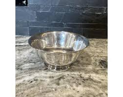 Vintage Large Silver Plated Pedestal Bowl- Aged - Patina - Etsy