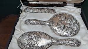 Vintage Sterling Silver Angel Dressing Table Set - Etsy UK