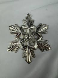 Vintage 1990 Gorham Sterling Silver Snowflake Christmas ...