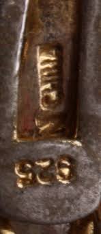 HAN CHINA GOLD OVER STERLING CLEAR CRYSTALS BRACELET FINE ...