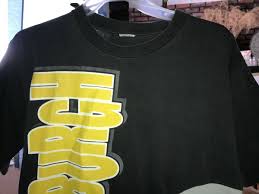 1990's PITTSBURGH STEELERS XL Logo Graphic WRAP AROUND Black ...