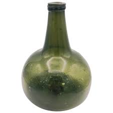 Onion Rum/Wine Pirate Glass Bottle, Circa 1600s-1700s. For ...