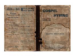 1800s Book Selection Gospel Hymns PRINTABLE for Junk ...