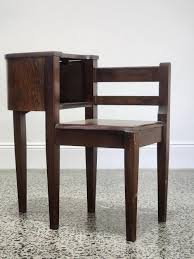 Sold at Auction: Art Deco style timber telephone table (75 x ...