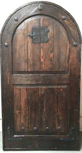 Rustic reclaimed lumber arched door solid wood storybook ...