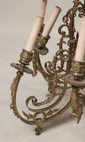 Lot - Louis XVI Style Brass Ten-Light Chandelier