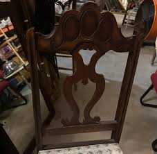 Vintage Wooden Chair With Blue Flower Accents - Etsy