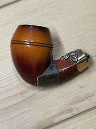 Vintage Tobacco Pipe Bowl Sterling Silver & 14 Kt Gold Plate ...