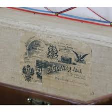 Leather Steamer Trunk with Key from Goyard, 1893 | Chairish