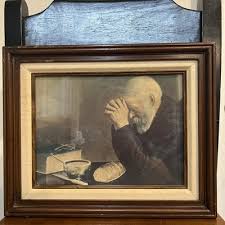 Grace Old Man Praying Picture Framed Eric Enstrom Bovey MN 13 x 16" | eBay