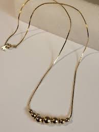 Gold-Tone Golden Korean Beaded Necklace | eBay