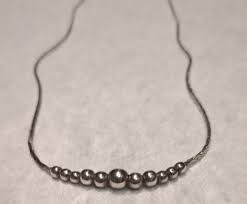 Vintage 16" 925 Silver Necklace With Balls ,Beads, 2 Stamped ...
