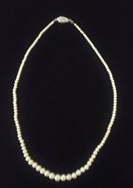 ANTIQUE Faux Pearl Necklace Choker 13" Length CIRCA 1920 ...
