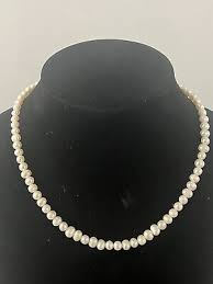 Genuine Natural Pearl Necklace with Gold Clasp - 23 1/2” | eBay