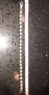 925 Sterling Silver Clasp Bead Bracelet 15g, 7.25 Inches ...