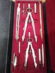 Vtg Compass 11 Pc Drafting Tool Set #1734 Engineering ...